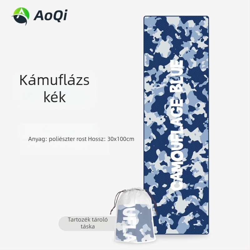 Sporttörölköző hímzett mintával, poliÉSészter, 160 g, 5–10 s nedvességfelszívás, logó nyomtatása elérhető