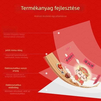 Konyhai falmatrica, PVC anyagú, tűzálló és olajálló, karikatúra motívummal, egy darab, sík falmatrica