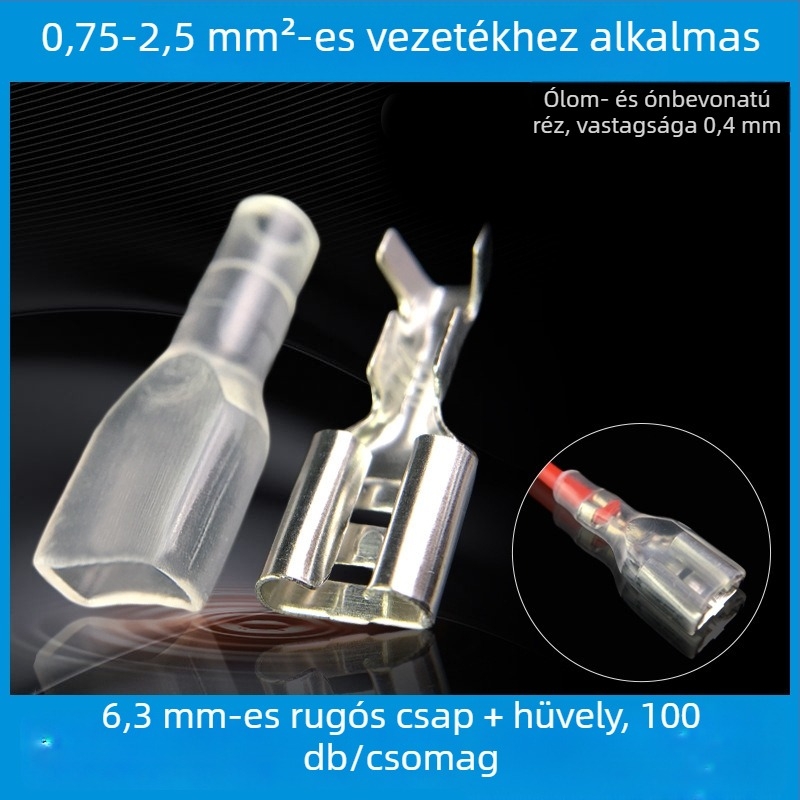 Slot Link LED dugaszoló/konnektor, modell 1, érintkezők ónzott rézből, szigetelő hüvely