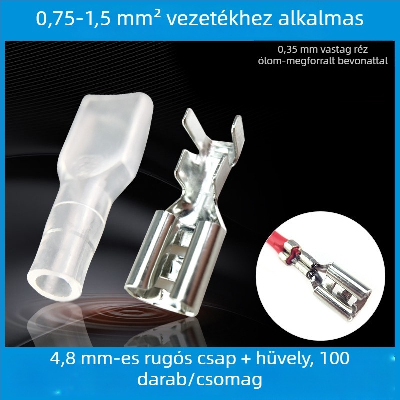 Slot Link LED dugaszoló/konnektor, modell 1, érintkezők ónzott rézből, szigetelő hüvely