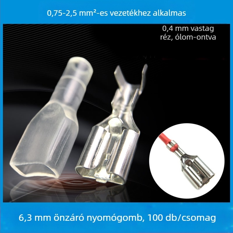 Slot Link LED dugaszoló/konnektor, modell 1, érintkezők ónzott rézből, szigetelő hüvely