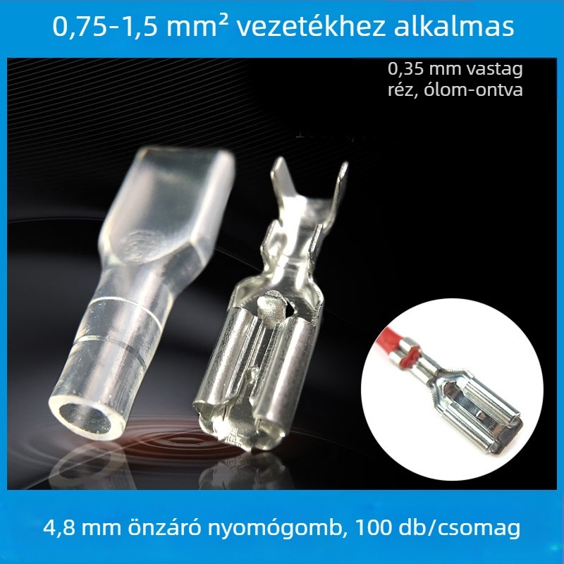 Slot Link LED dugaszoló/konnektor, modell 1, érintkezők ónzott rézből, szigetelő hüvely