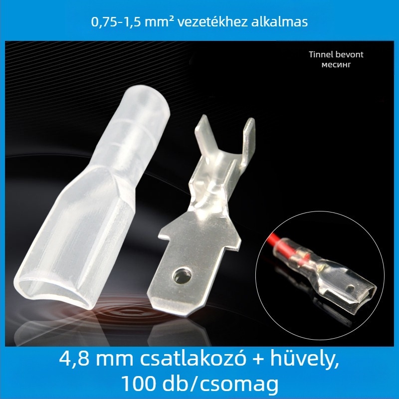 Slot Link LED dugaszoló/konnektor, modell 1, érintkezők ónzott rézből, szigetelő hüvely