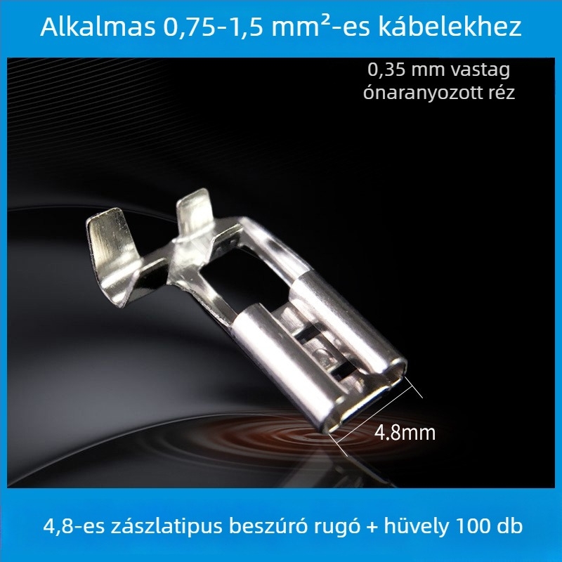 Slot Link LED dugaszoló/konnektor, modell 1, érintkezők ónzott rézből, szigetelő hüvely