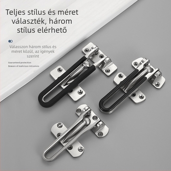 Anti-theft ajtózár, Type A zár, rozsdamentes acél, polírozott/platinált felület, testreszabható