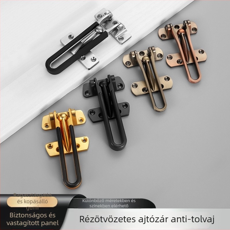 Anti-theft ajtózár, Type A zár, rozsdamentes acél, polírozott/platinált felület, testreszabható
