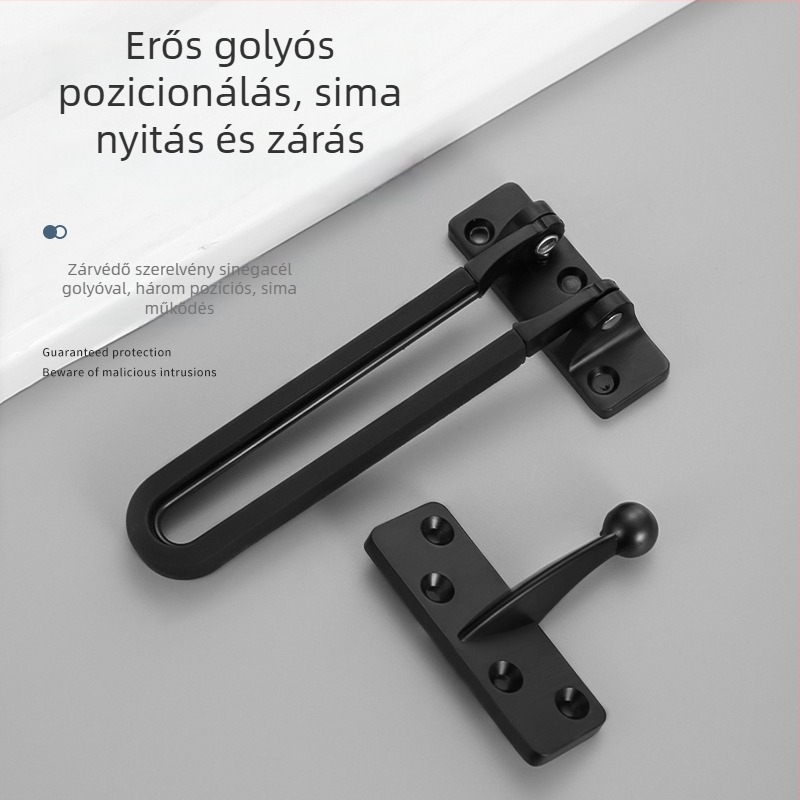 Anti-theft ajtózár, Type A zár, rozsdamentes acél, polírozott/platinált felület, testreszabható