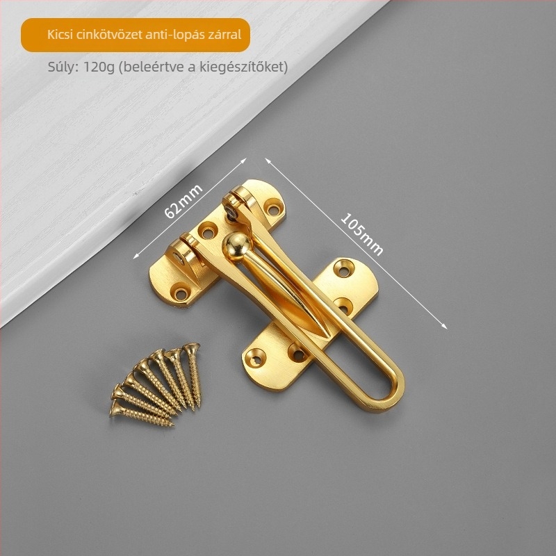 Anti-theft ajtózár, Type A zár, rozsdamentes acél, polírozott/platinált felület, testreszabható