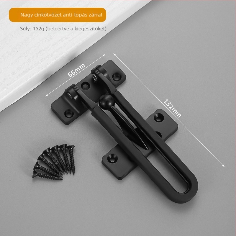 Anti-theft ajtózár, Type A zár, rozsdamentes acél, polírozott/platinált felület, testreszabható
