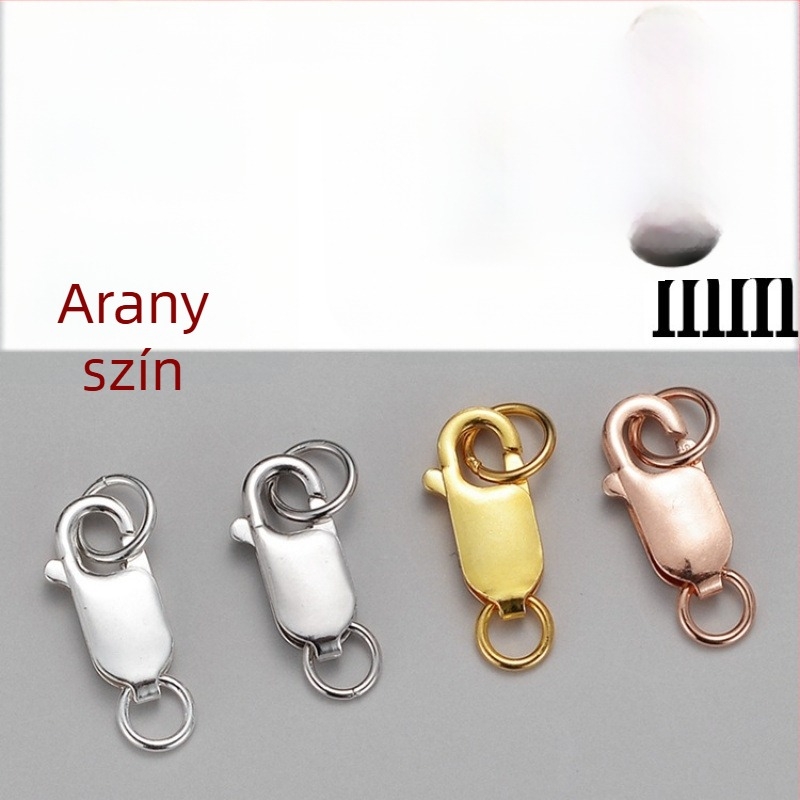 DIY ékszerkiegészítő – S925 ezüst – elektroplattázás – lobster clasp