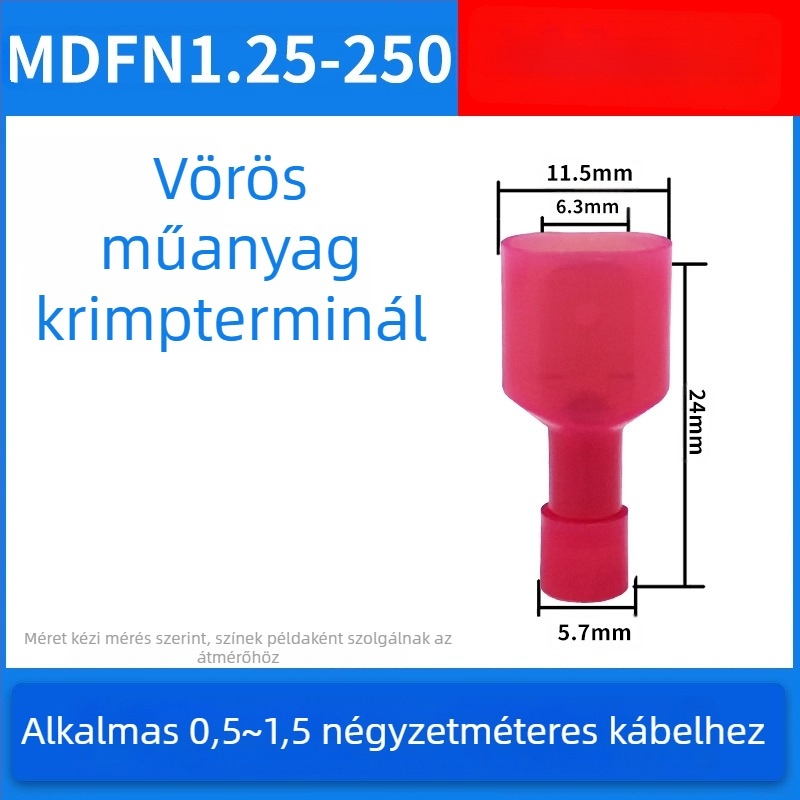 Rugós, férfi és női gyorscsatlakozók elektromos vezetékeléshez, krimpelés, 0.5-6 mm², csomagolási lehetőségek: 100 vagy 200 darab