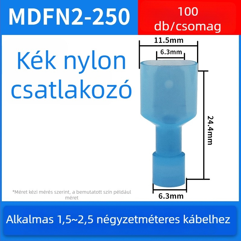 Rugós, férfi és női gyorscsatlakozók elektromos vezetékeléshez, krimpelés, 0.5-6 mm², csomagolási lehetőségek: 100 vagy 200 darab