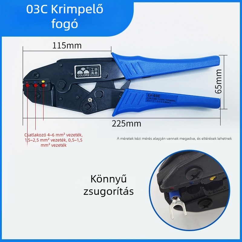 Rugós, férfi és női gyorscsatlakozók elektromos vezetékeléshez, krimpelés, 0.5-6 mm², csomagolási lehetőségek: 100 vagy 200 darab