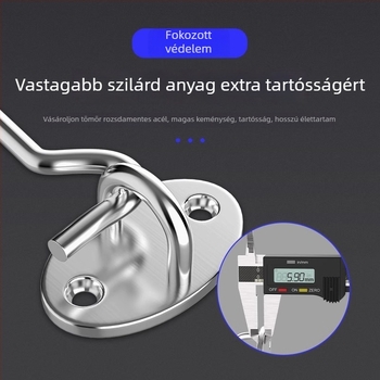 Csúszó ajtó zár – fúrás nélkül, rozsdamentes acél, csiszolt felület, Tip A zár