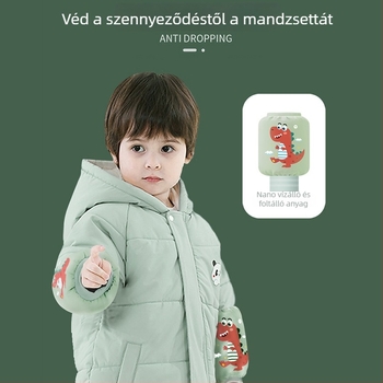 Meetsunny Gyerekeknek szánt ujjvédők, téli nylon karvédők, monokróm minta, anti-szennyeződés, szatén felület