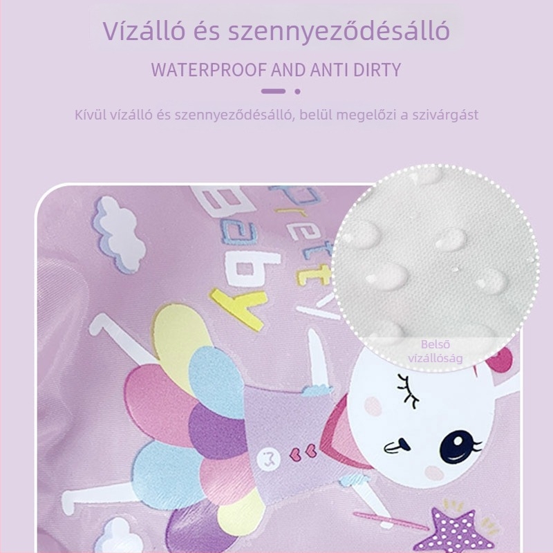 Meetsunny Gyerekeknek szánt ujjvédők, téli nylon karvédők, monokróm minta, anti-szennyeződés, szatén felület