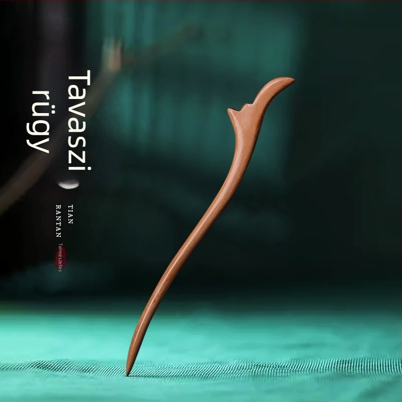 Fa fejfedő, természetes stílusú, virágos díszítéssel, eredet: Chongqing, megjelenés: 2024 tavasza.