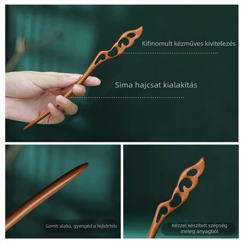 Fa fejfedő, természetes stílusú, virágos díszítéssel, eredet: Chongqing, megjelenés: 2024 tavasza.