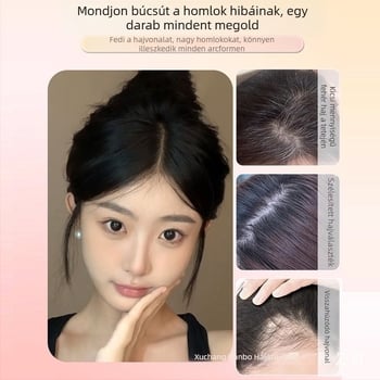 Nyolc karakteres frufrus paróka darab, ferde frufru, növeli a hangerőt a koronán, selyem haj, mechanikus feldolgozás