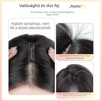 Nyolc karakteres frufrus paróka darab, ferde frufru, növeli a hangerőt a koronán, selyem haj, mechanikus feldolgozás