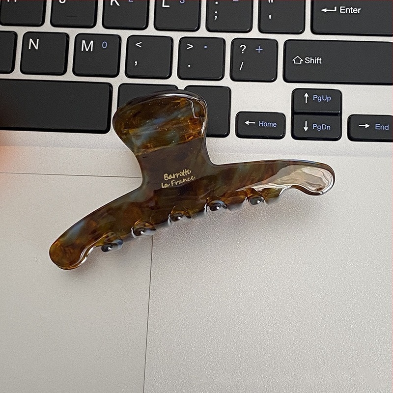 Gripper hajcsat, koreai stílusú arany címkével, acetát kiegészítő, anyag: ecetsav, kézzel készült retro vintage