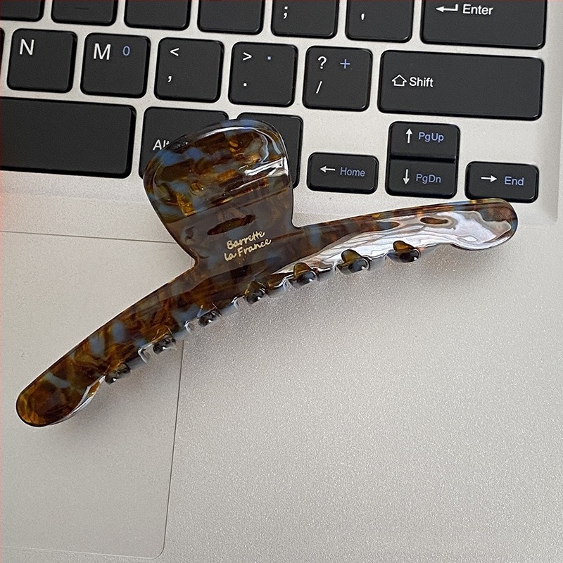 Gripper hajcsat, koreai stílusú arany címkével, acetát kiegészítő, anyag: ecetsav, kézzel készült retro vintage