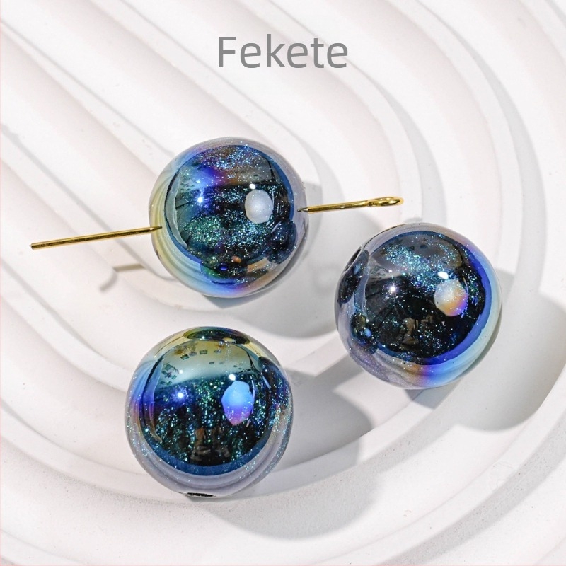 Mermaid 16 mm kerek gyöngyök DIY ékszerekhez – átfúrt gyöngyök, 20–50 darab, 6 mm karkötőgyöngyök