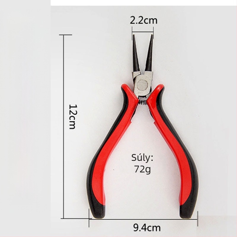 Mini fém kézi szerszámfogó elektroplating bevonattal, diagonális vágóél és tűs csúcs, lyukasztási lehetőség