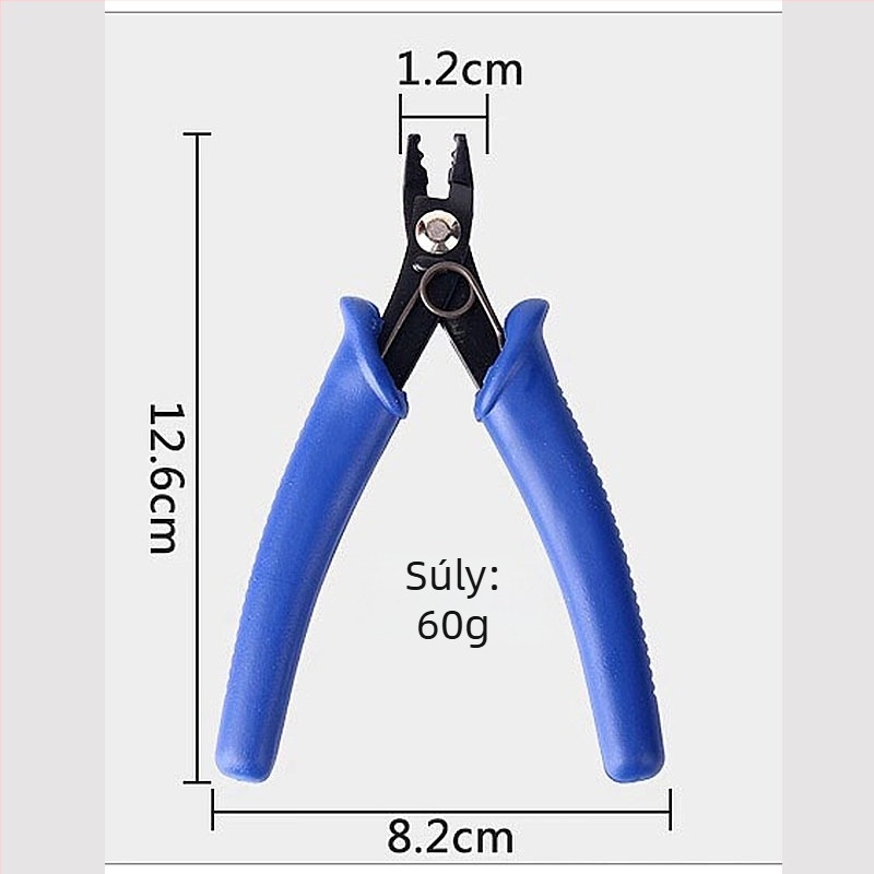 Mini fém kézi szerszámfogó elektroplating bevonattal, diagonális vágóél és tűs csúcs, lyukasztási lehetőség