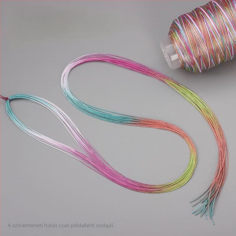 Nylon gradient zsinór DIY-hoz — sárkány pikkely minta, 12/18/15 szál