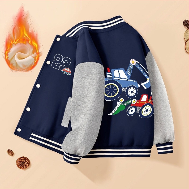 Gyerekeknek szóló casual kabát, külső anyag 60% poliészter, pamut bélés, kapucni nélküli, gallér nélküli, vastag külső anyag, 2024 téli modell