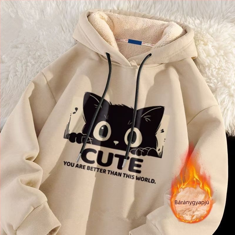 Kapucnis fleece pulóver télre, férfi, 96% poliészter, 240–260 g/m²