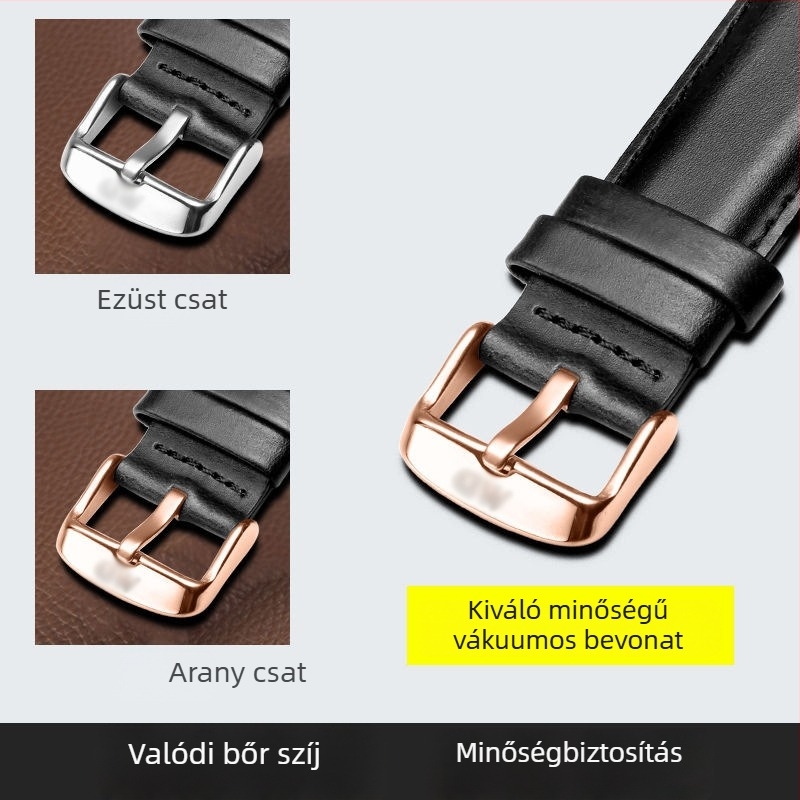 Daniel Wellington Small Square óraszíj, valódi bőrből, felső réteg olaj‑viaszos bevonattal, színváltozó
