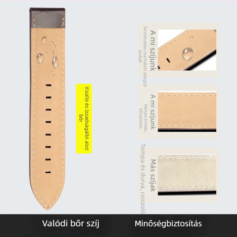 Daniel Wellington Small Square óraszíj, valódi bőrből, felső réteg olaj‑viaszos bevonattal, színváltozó