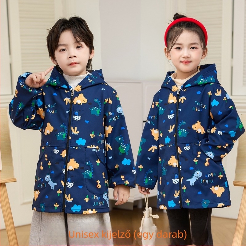 Gyerekeknek szóló vízálló festősmellény fleece-béléssel, poliészter anyagból, uniszex, szakadásálló