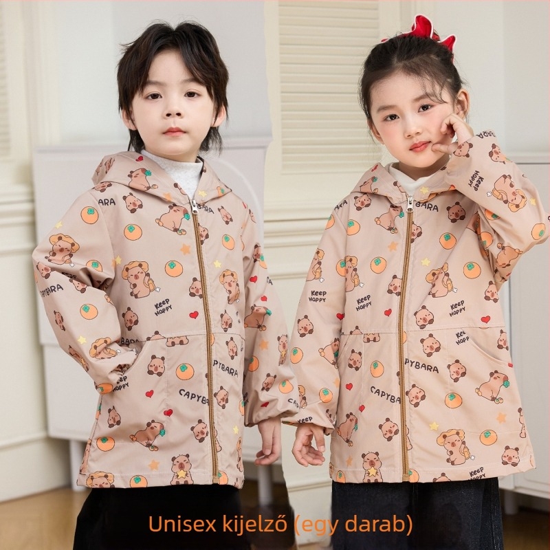 Gyerekeknek szóló vízálló festősmellény fleece-béléssel, poliészter anyagból, uniszex, szakadásálló