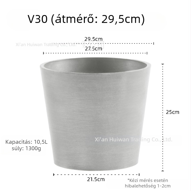 Gyantából készült virágtartó — lélegző, korrózióálló és erős; asztali vagy padlóra helyezhető; nordic minimalista stílus