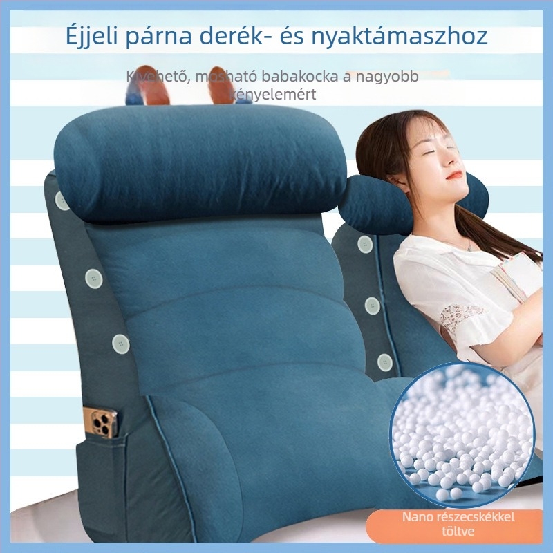 Puha deréktámasz párna – Extra nagy háttámla ágyhoz és kanapéhoz, olvasópárna