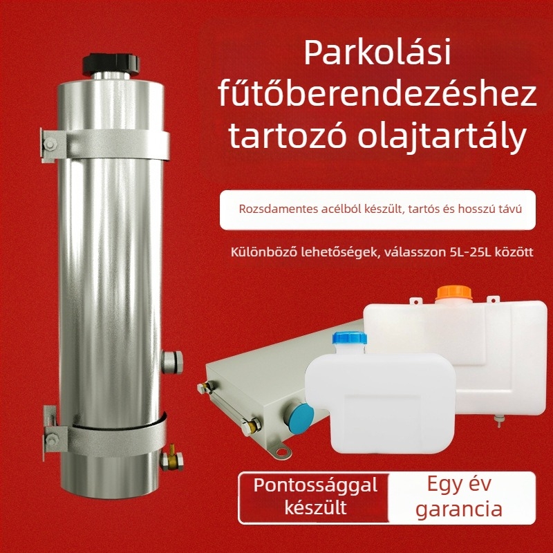 Teherautó dízelfűtéses üzemanyag-tartály rozsdamentes acélból, parkolófűtővel, külső megnagyobbított olajtartály