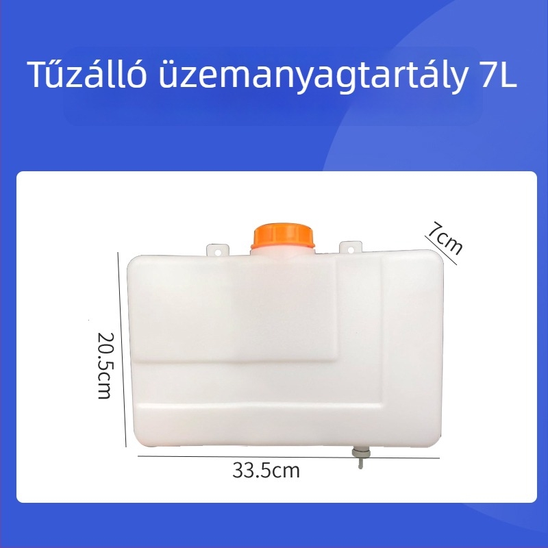 Teherautó dízelfűtéses üzemanyag-tartály rozsdamentes acélból, parkolófűtővel, külső megnagyobbított olajtartály