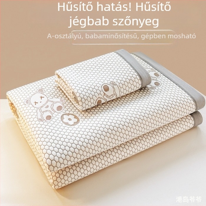 Összecsukható ice-silk hűtő matrac bababiztos, gépi mosás, nyári használatra