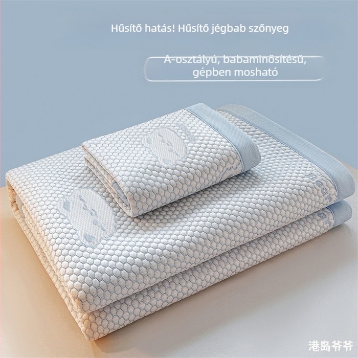 Összecsukható ice-silk hűtő matrac bababiztos, gépi mosás, nyári használatra