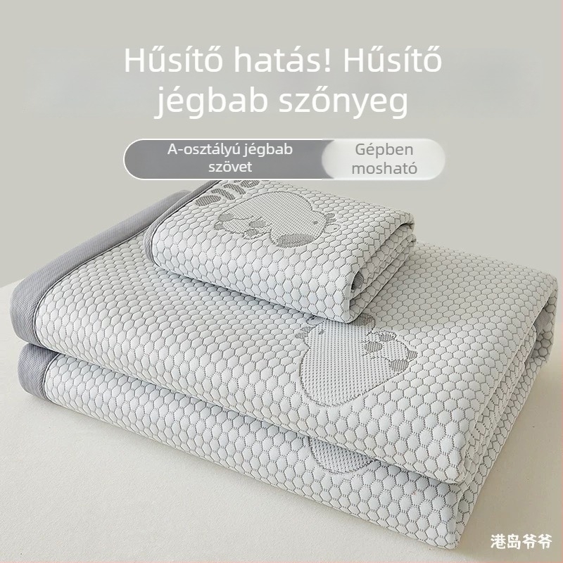Összecsukható ice-silk hűtő matrac bababiztos, gépi mosás, nyári használatra