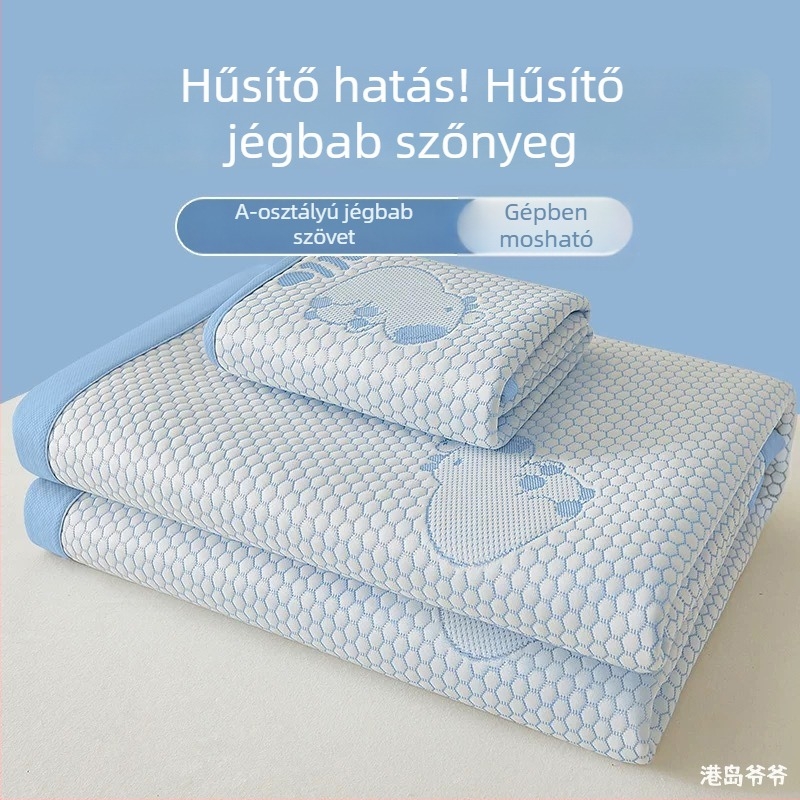 Összecsukható ice-silk hűtő matrac bababiztos, gépi mosás, nyári használatra