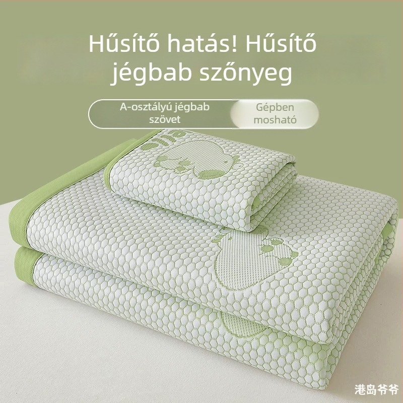 Összecsukható ice-silk hűtő matrac bababiztos, gépi mosás, nyári használatra