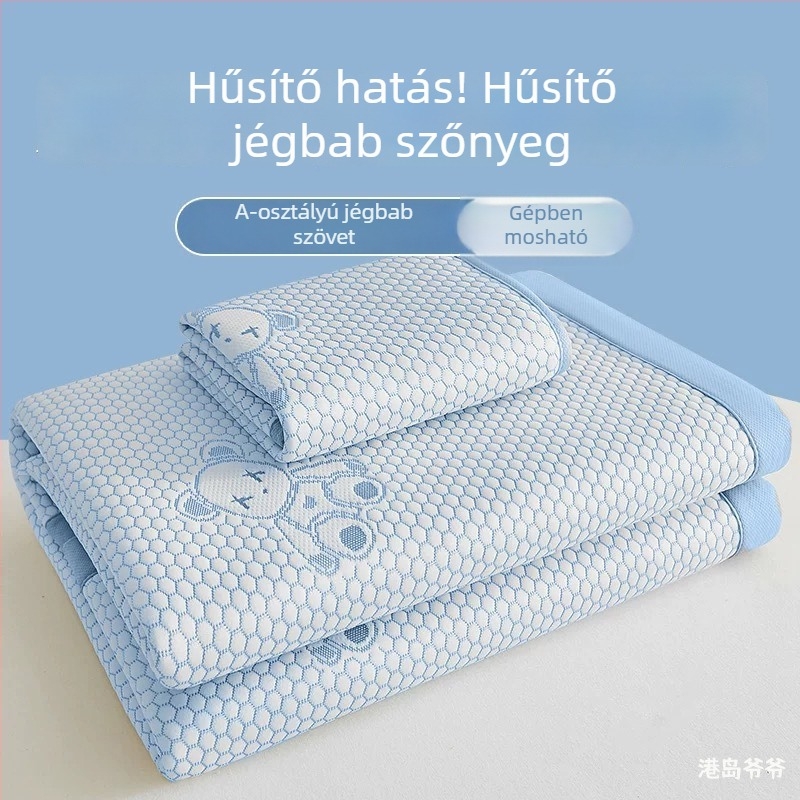 Összecsukható ice-silk hűtő matrac bababiztos, gépi mosás, nyári használatra