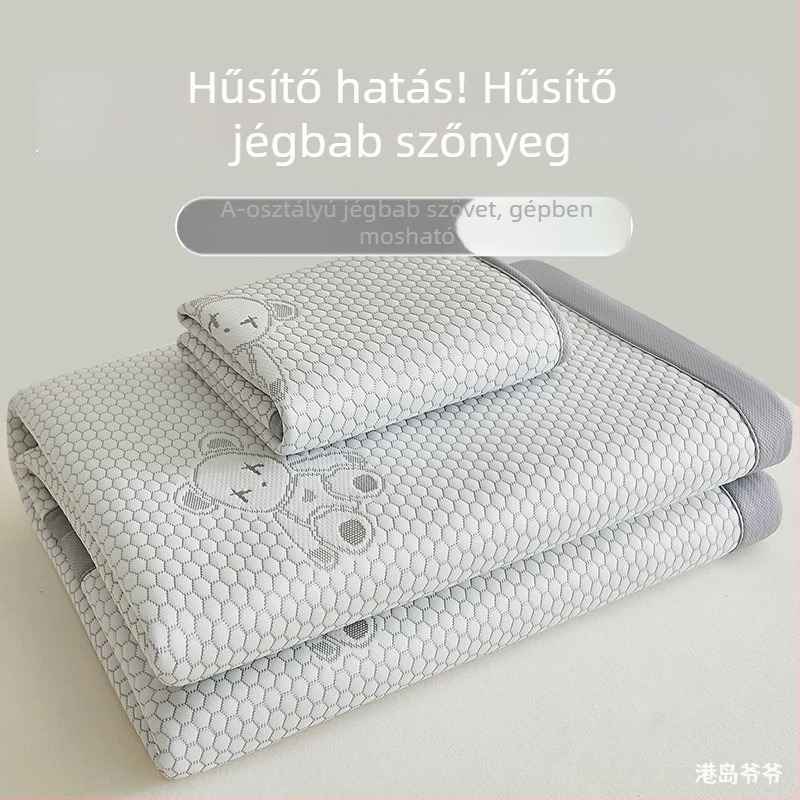 Összecsukható ice-silk hűtő matrac bababiztos, gépi mosás, nyári használatra