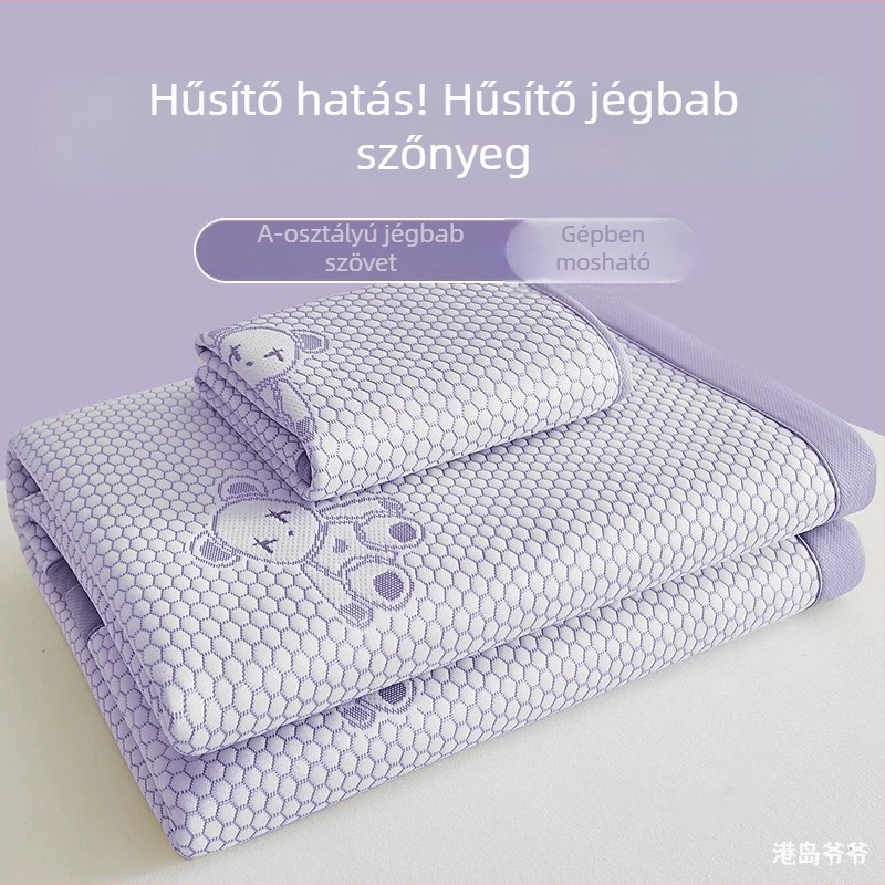 Összecsukható ice-silk hűtő matrac bababiztos, gépi mosás, nyári használatra