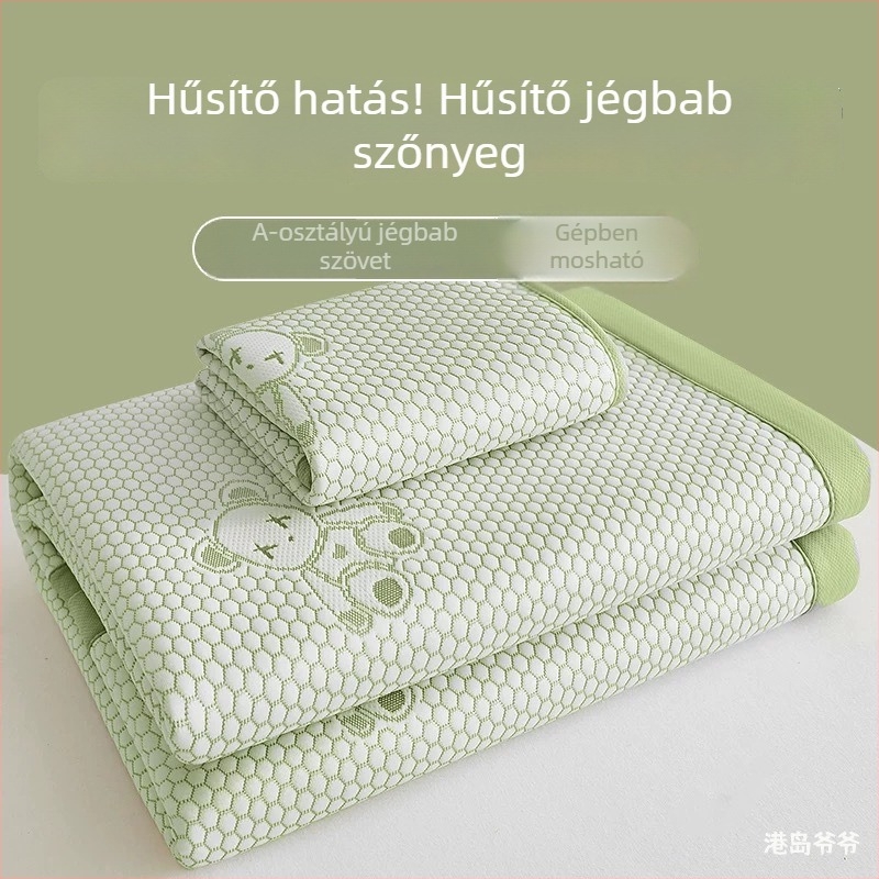 Összecsukható ice-silk hűtő matrac bababiztos, gépi mosás, nyári használatra
