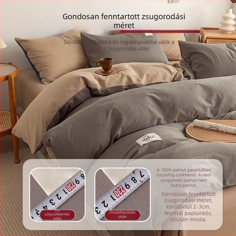 Paplanhuzat, 100% pamut, egyszínű dizájn, reaktív nyomtatás és festés, szövet sűrűsége 128x68